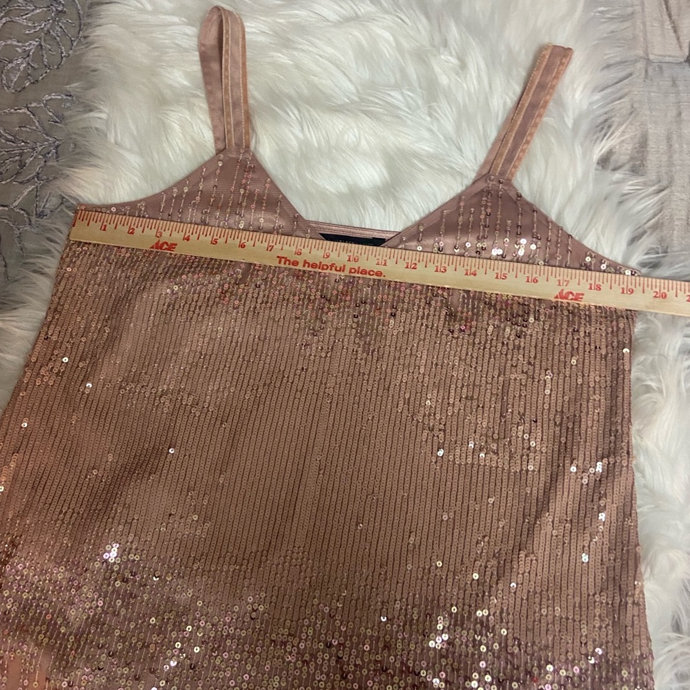 White House Black Market Shimmering Sequin Cami - Pink - Picture 6 of 9